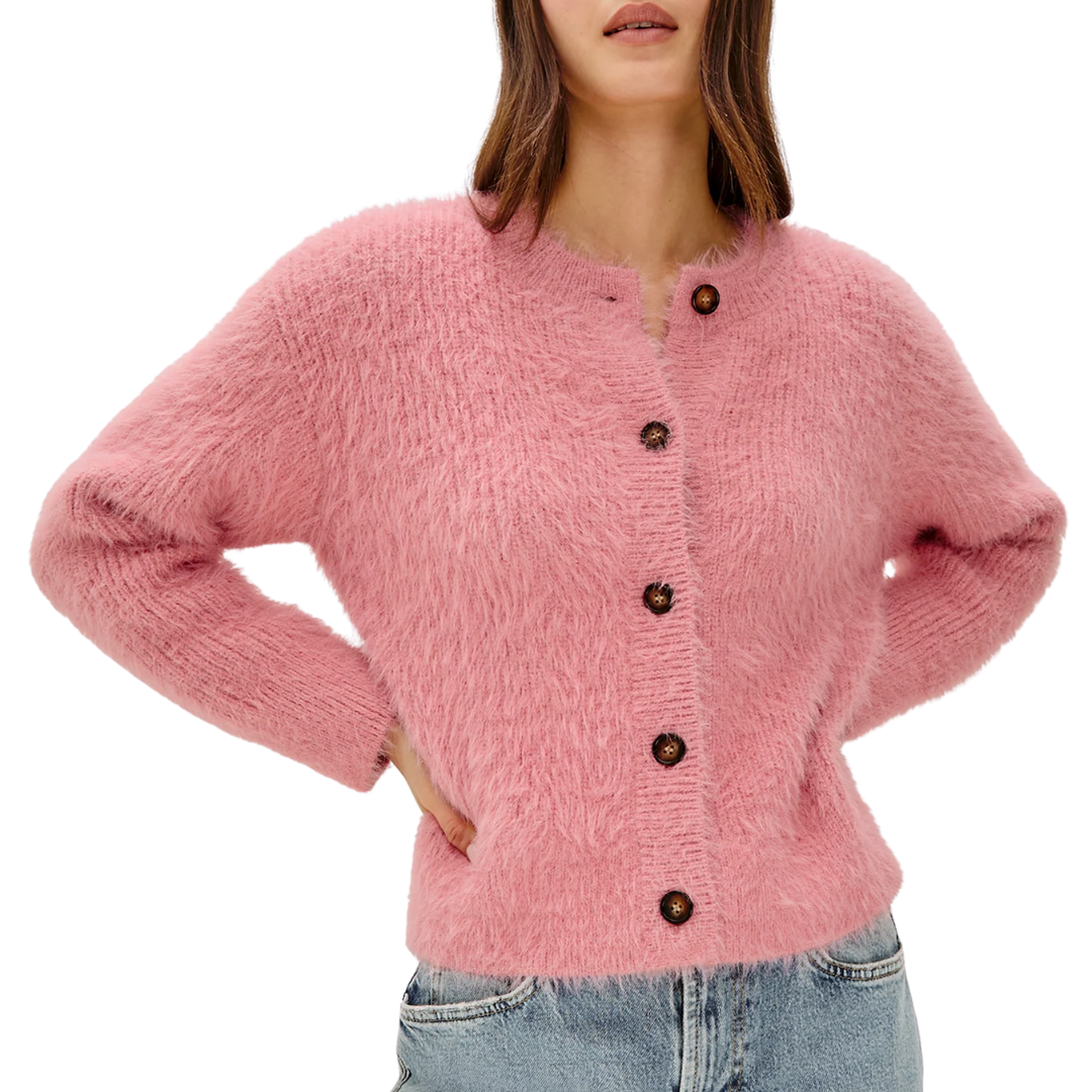 Melo Cardigan in Heather Pink