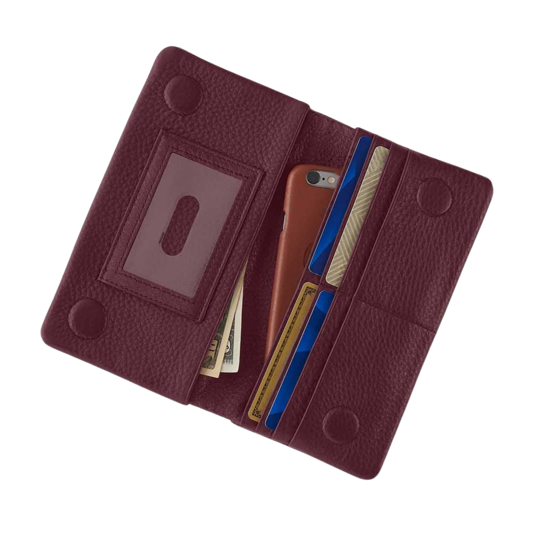 Lumen Continental Wallet in Mulberry Glaze