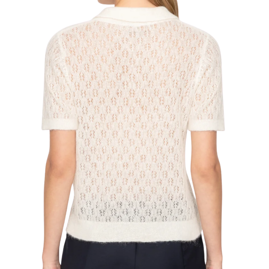 Teagan S/S Sweater in Cream