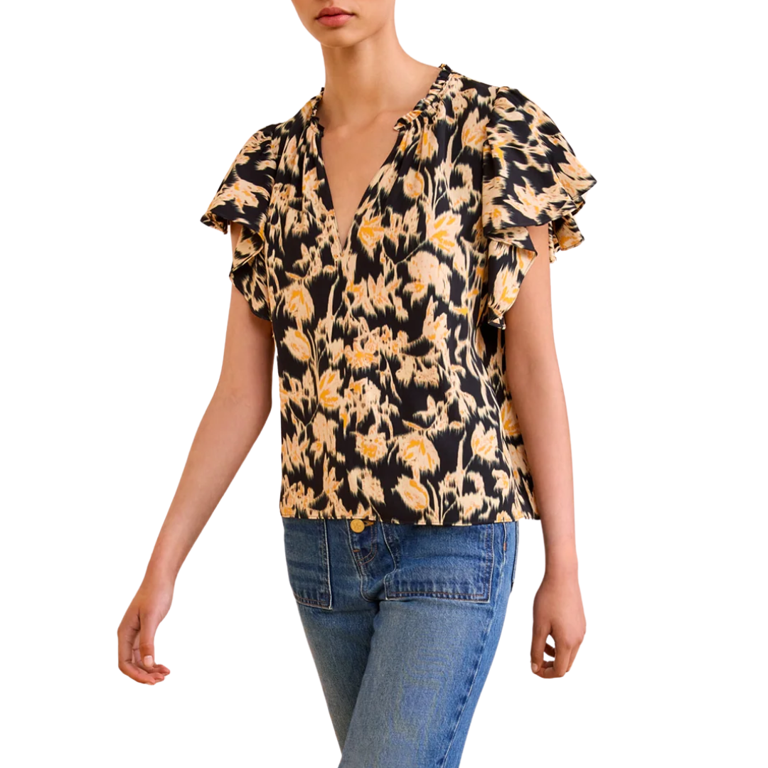 Lilo Flutter Sleeve in Tourmaline
