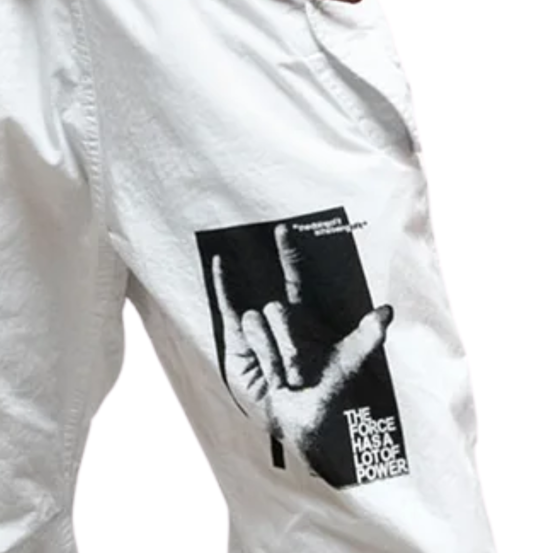 I Love You Flap/Snap Poplin/Airjump Pant in Laundry Whites