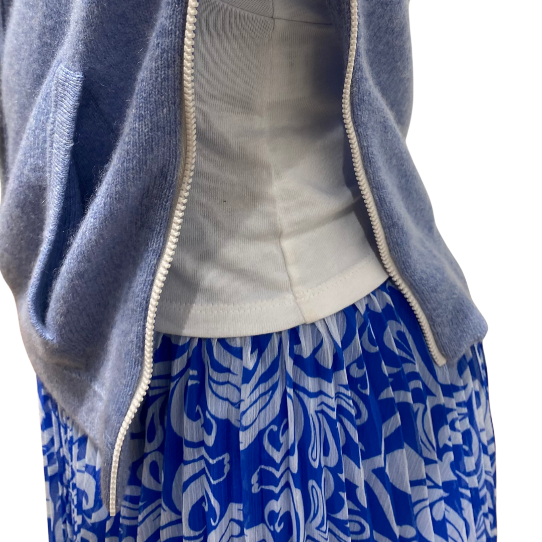 Hoodie with Contrast Ties in Slate/Mojave