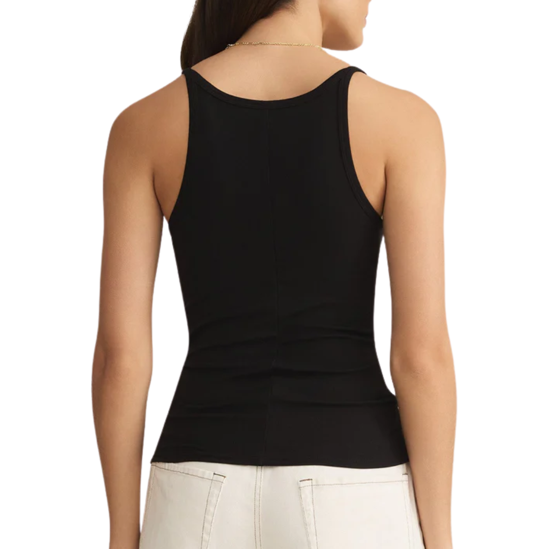 Second Skin Racer Tank in Black