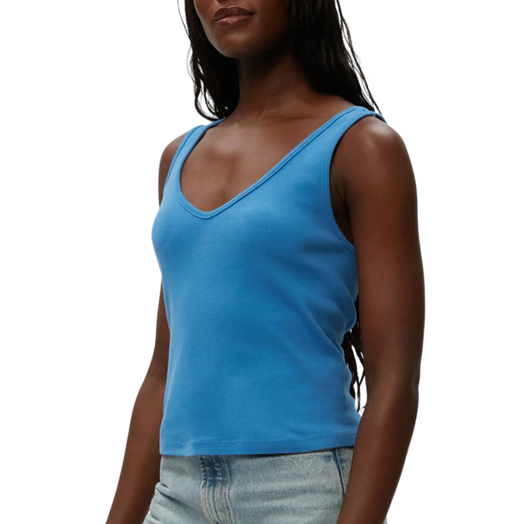 Sloan V-Neck Tank in Ocean