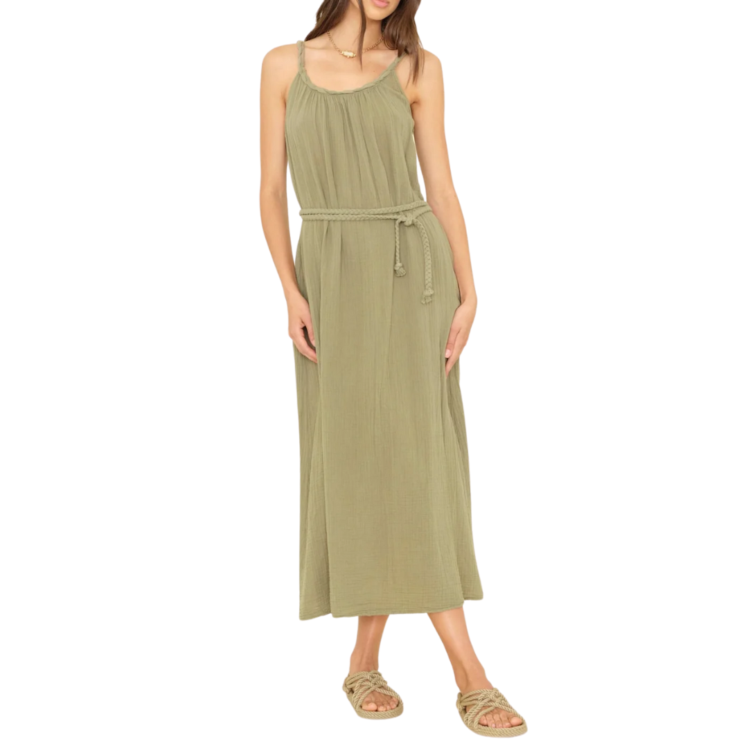 Braiden Dress in Dark Seagrass