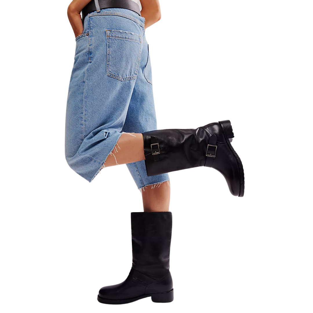 Ride Or Die Engineer Boots in Black