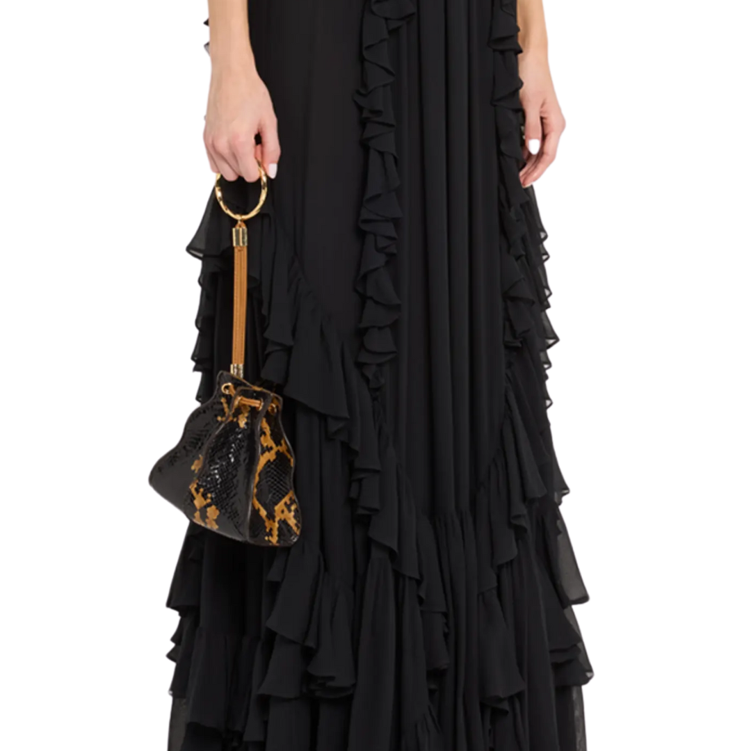 Adria Pleated Wave Pochette in Desert Exotic