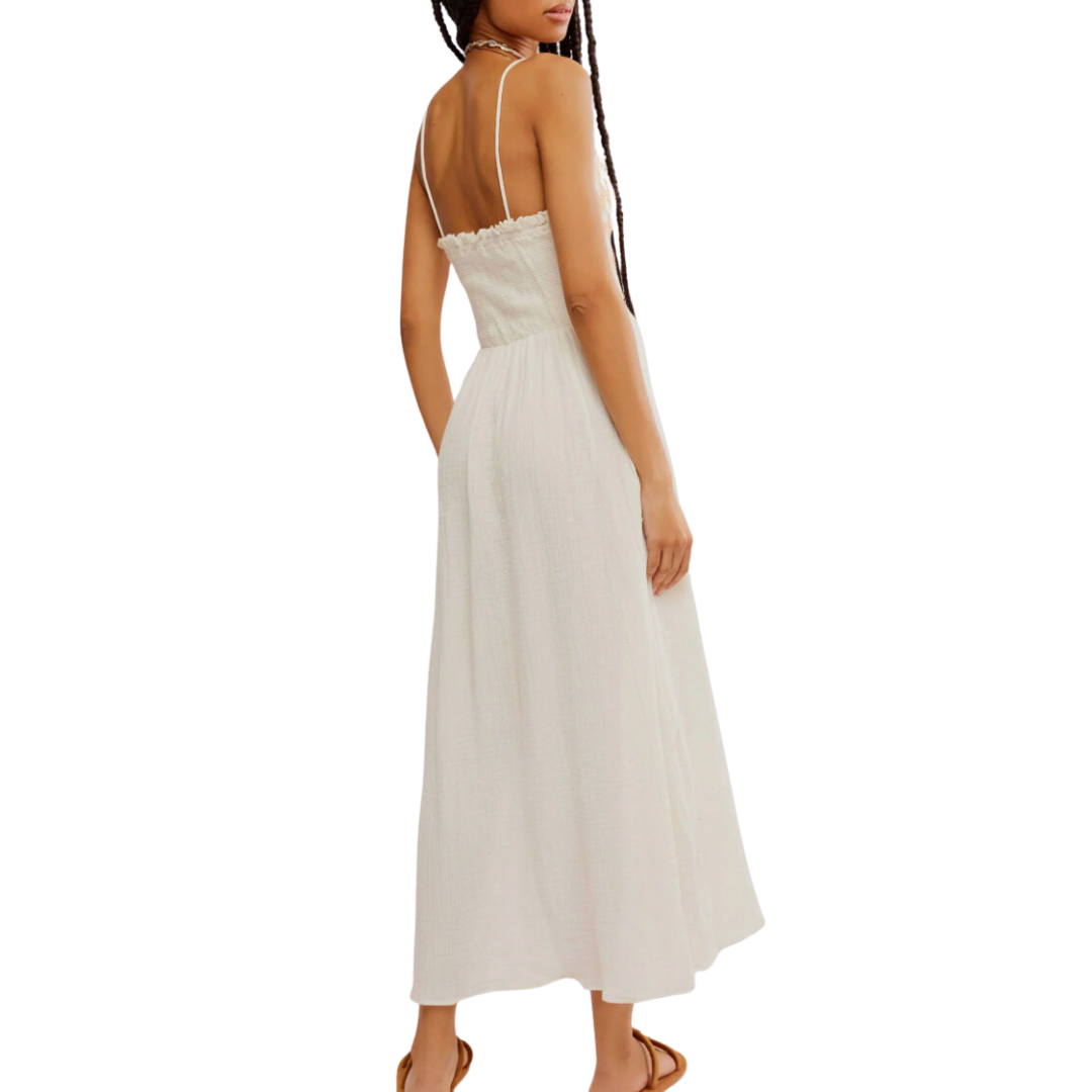 Sweet Nothings Midi Dress in Marshmallow