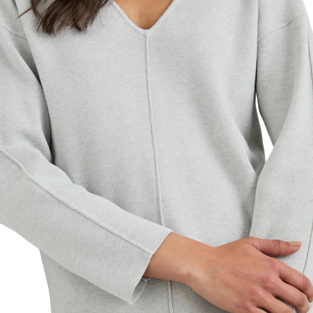 Hollyn Sweater in Light Heather Grey