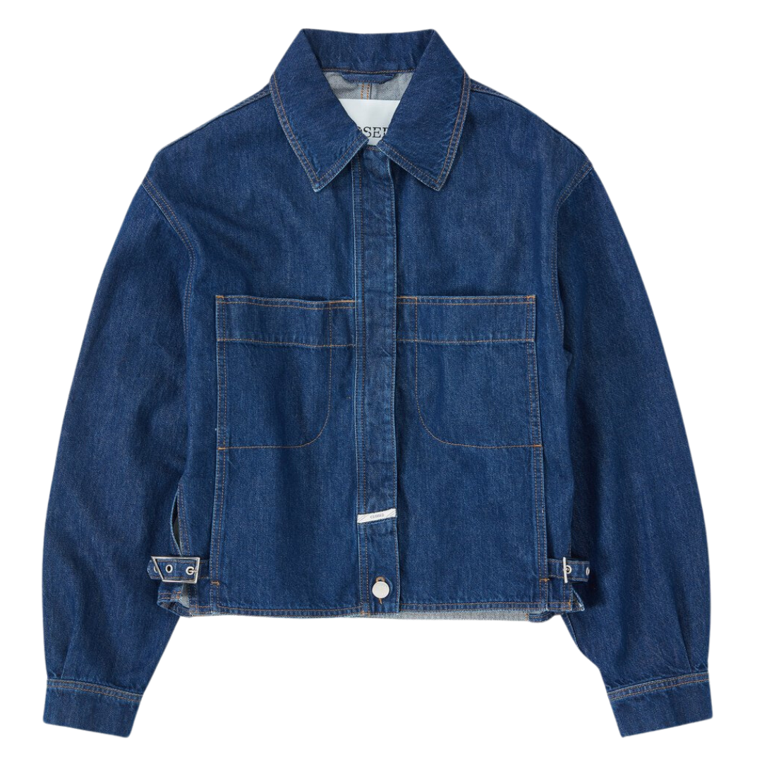 Denim Worker Jacket in Dark Blue