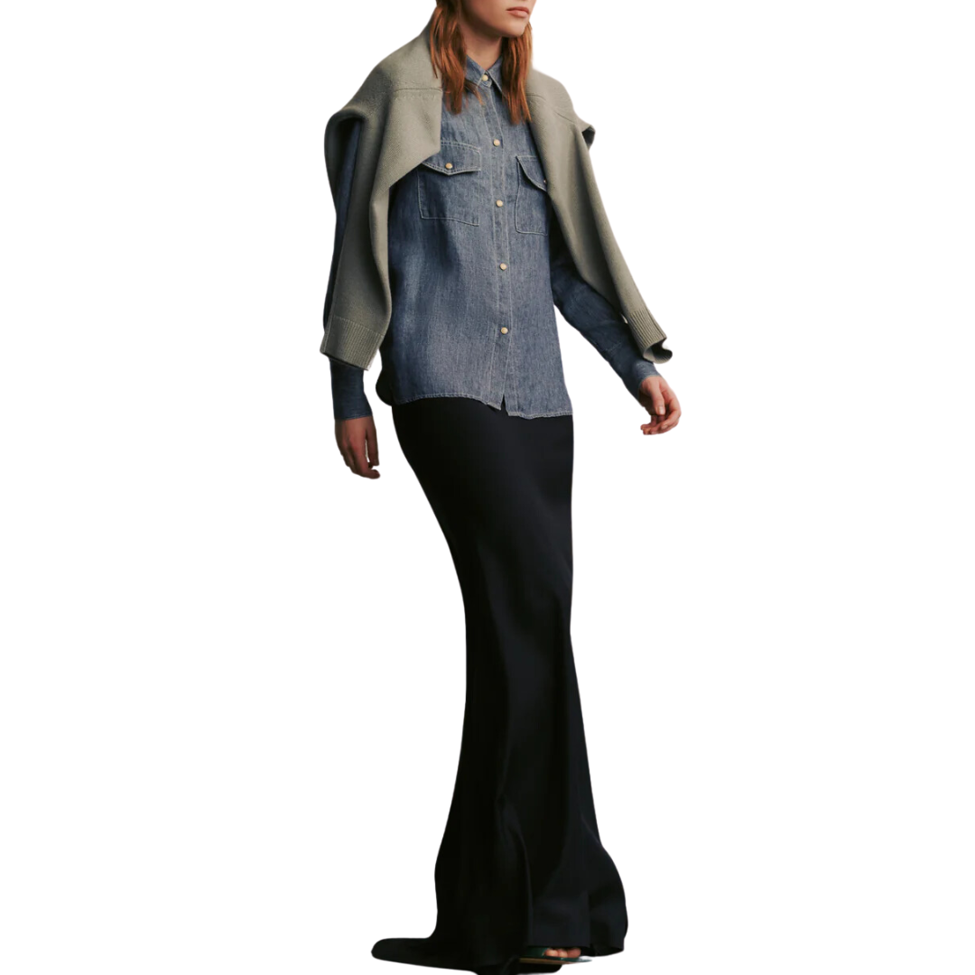 Rancher’s Daughter Shirt in Medium Indigo