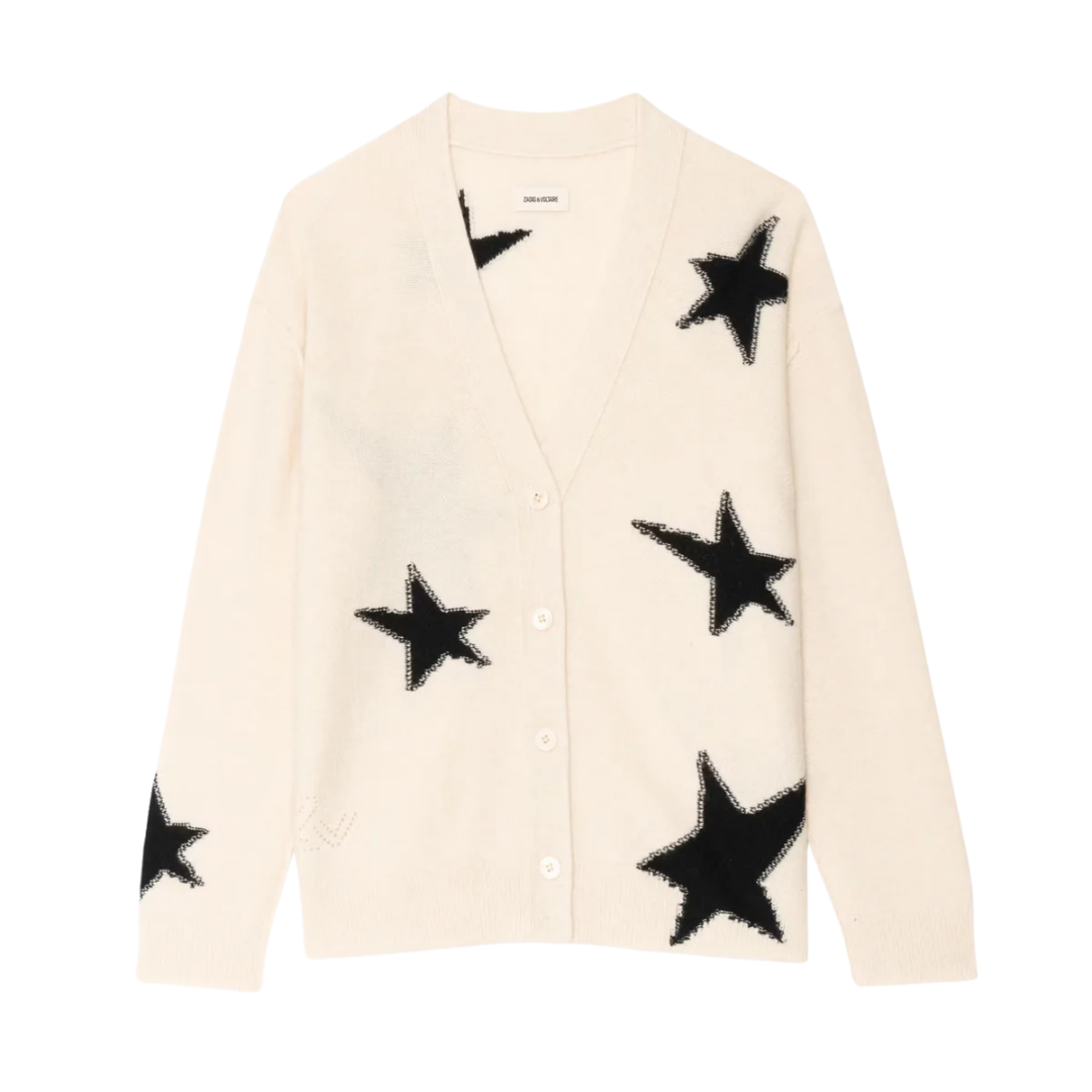 Markuz Cashmere Cardigan in Ecru