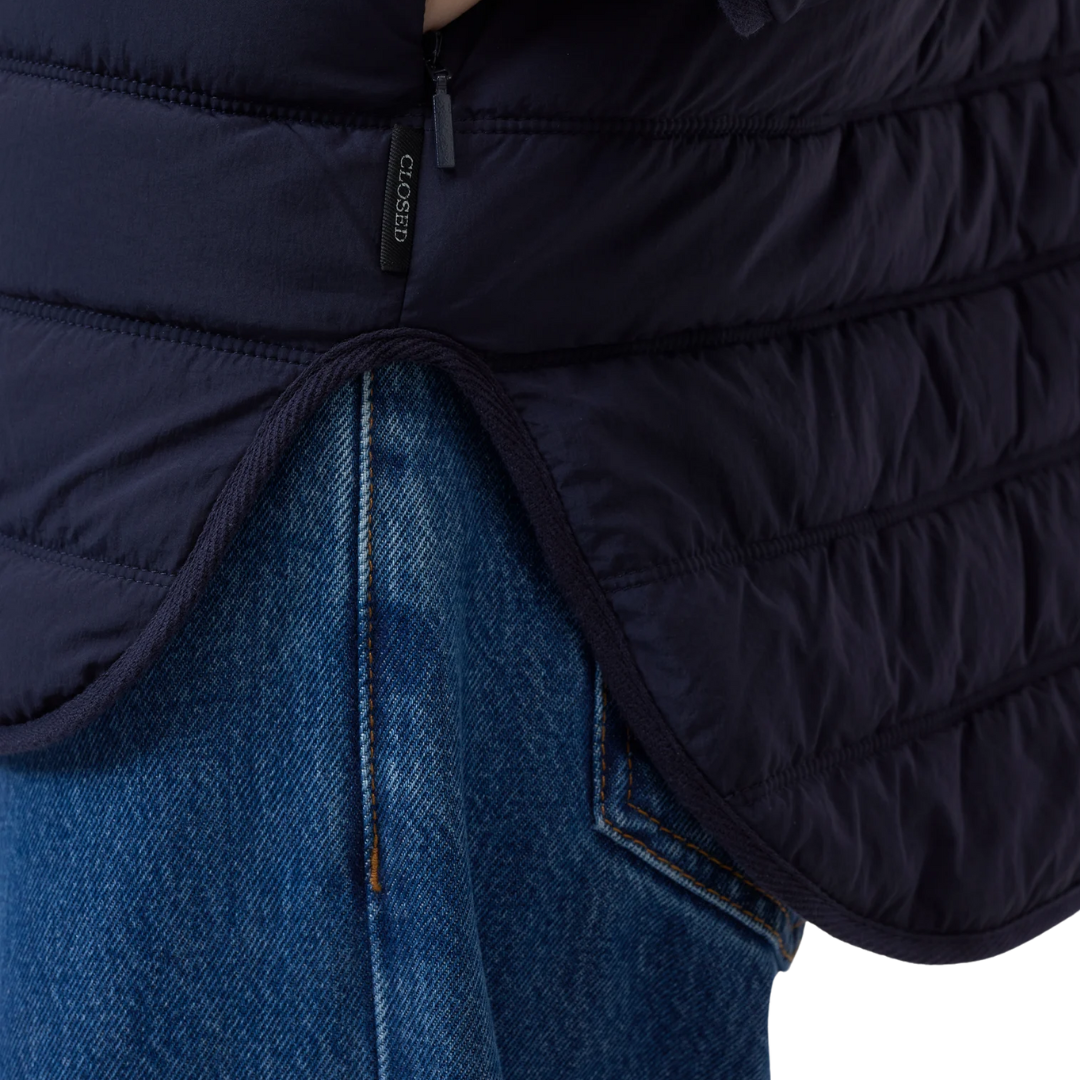 Quilted Zip Jacket in Dark Night