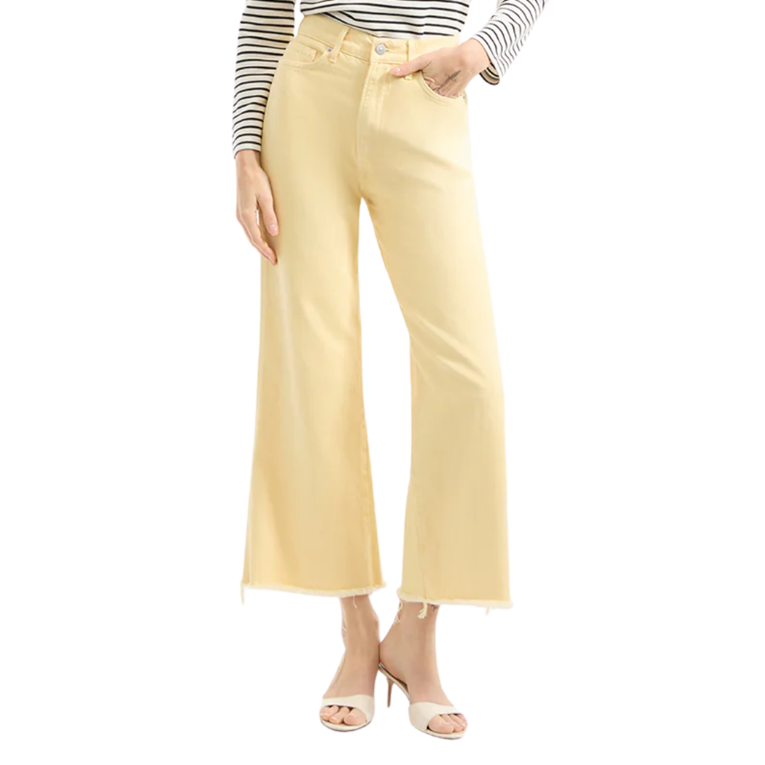 Taylor Cropped Wide-Leg Jean in Chamomile