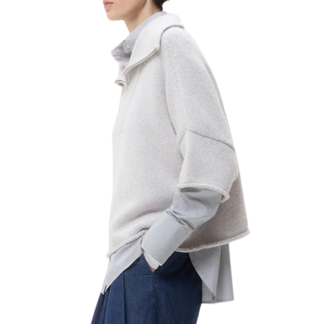 In The Morning Sweater in Light Heather Grey