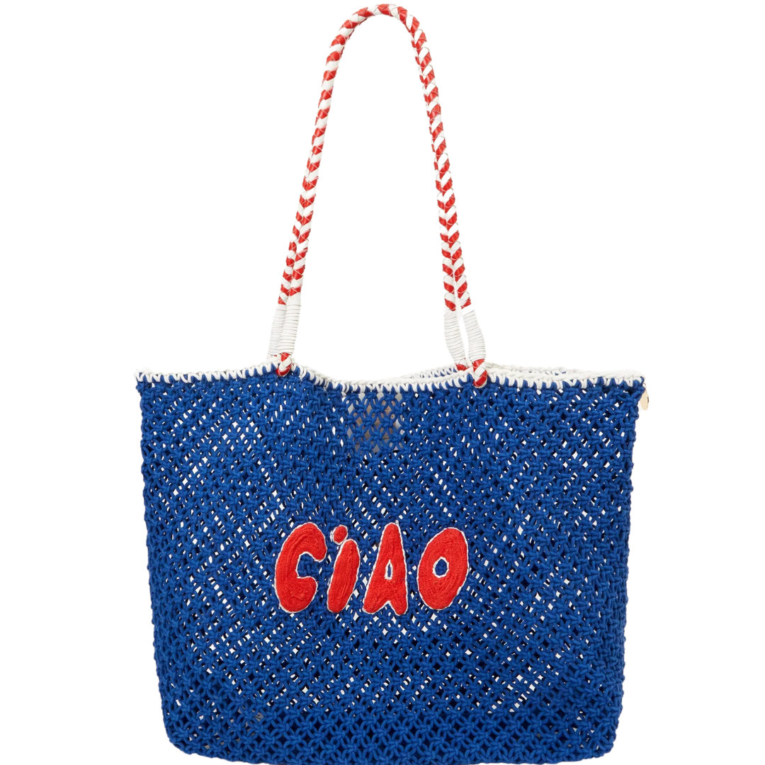 L'été Tote in Cobalt w/ Poppy Ciao