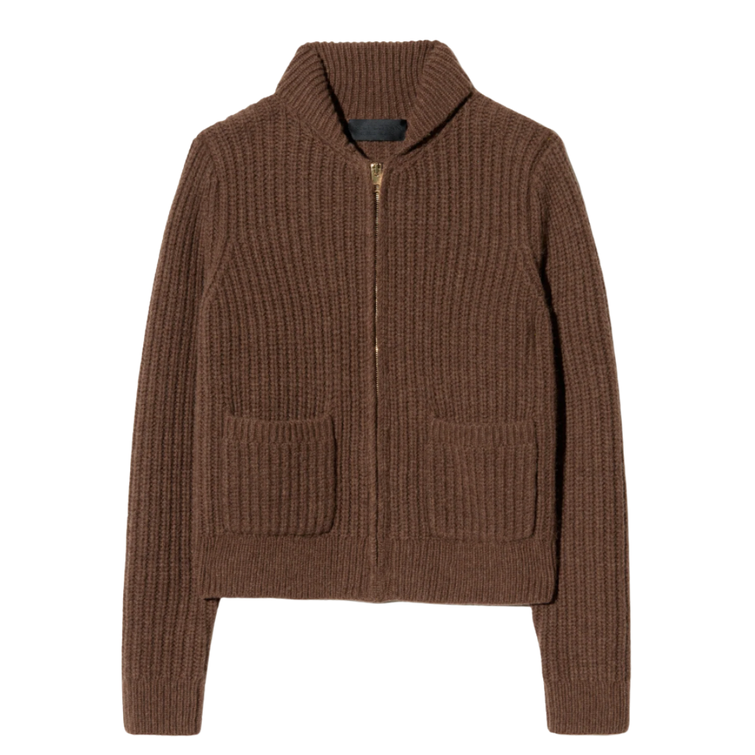 Tessen Cardigan in Dark Camel
