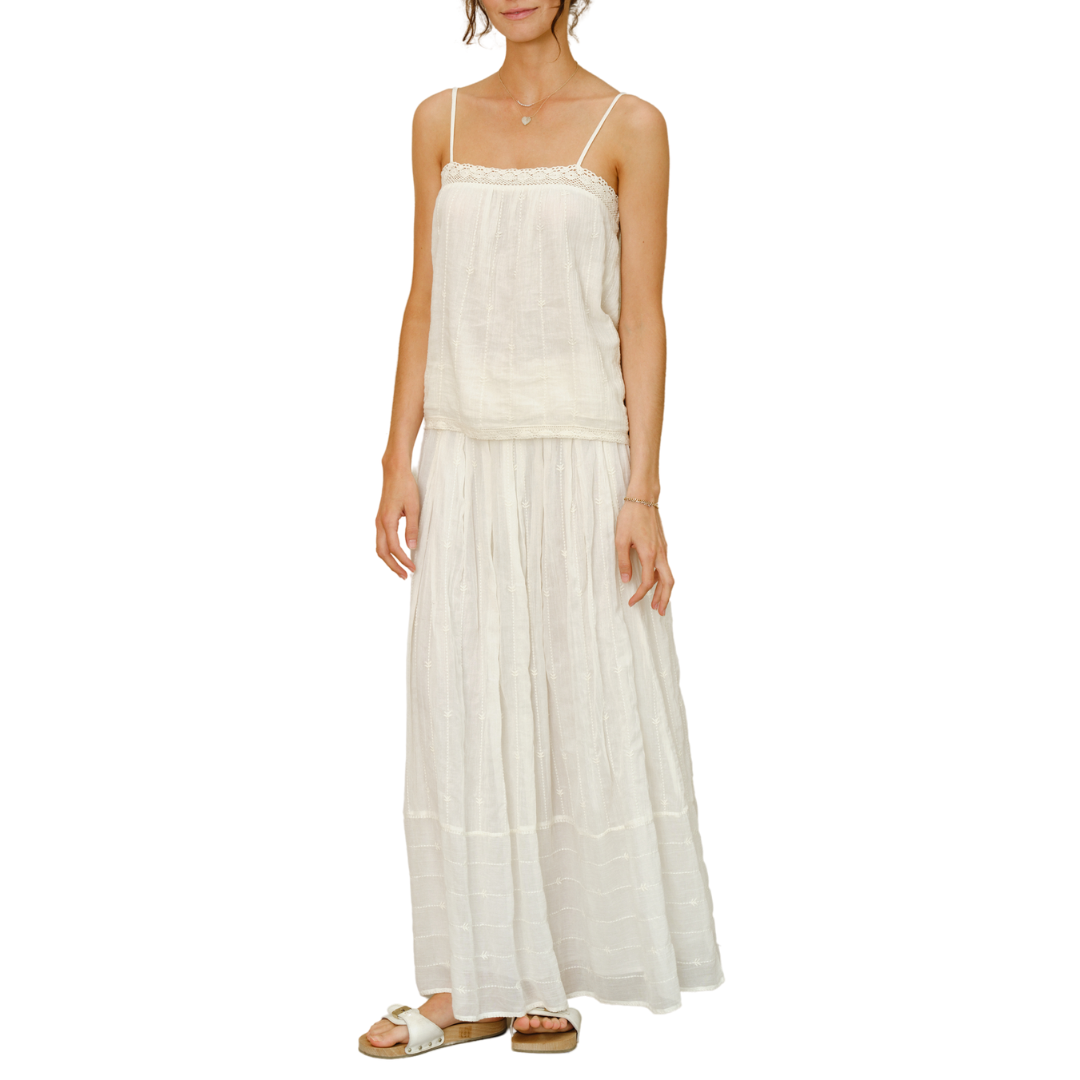 Dacy Maxi Skirt in Ecru