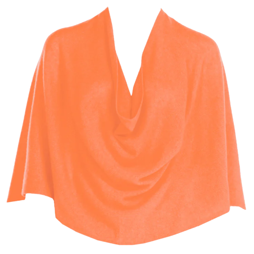 Cashmere Ruana in Peach