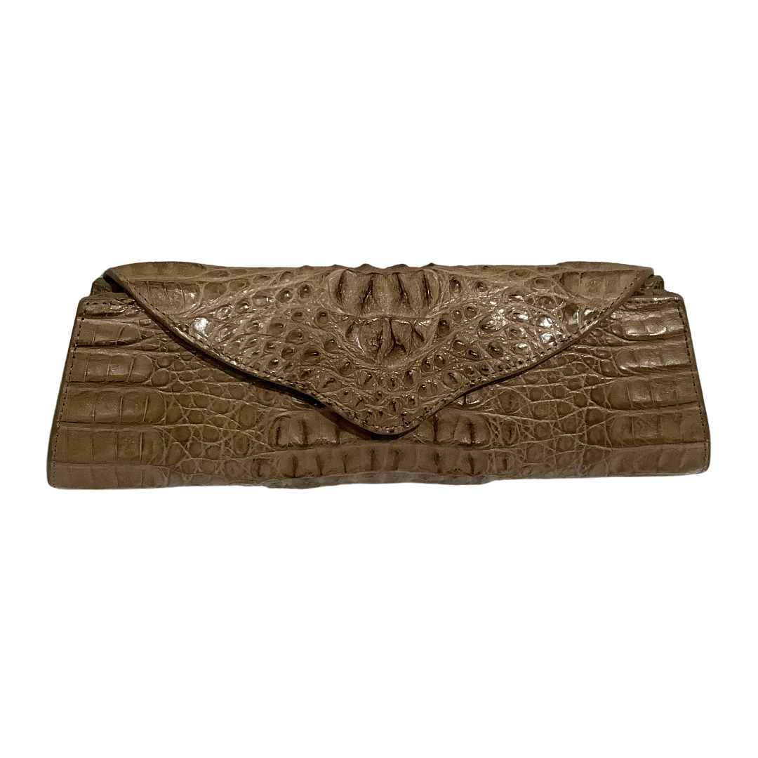 Hornback Crocodile Clutch in Milk