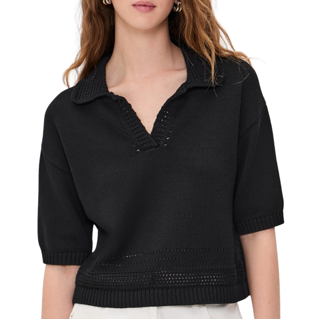 Winslow Polo Top in Black