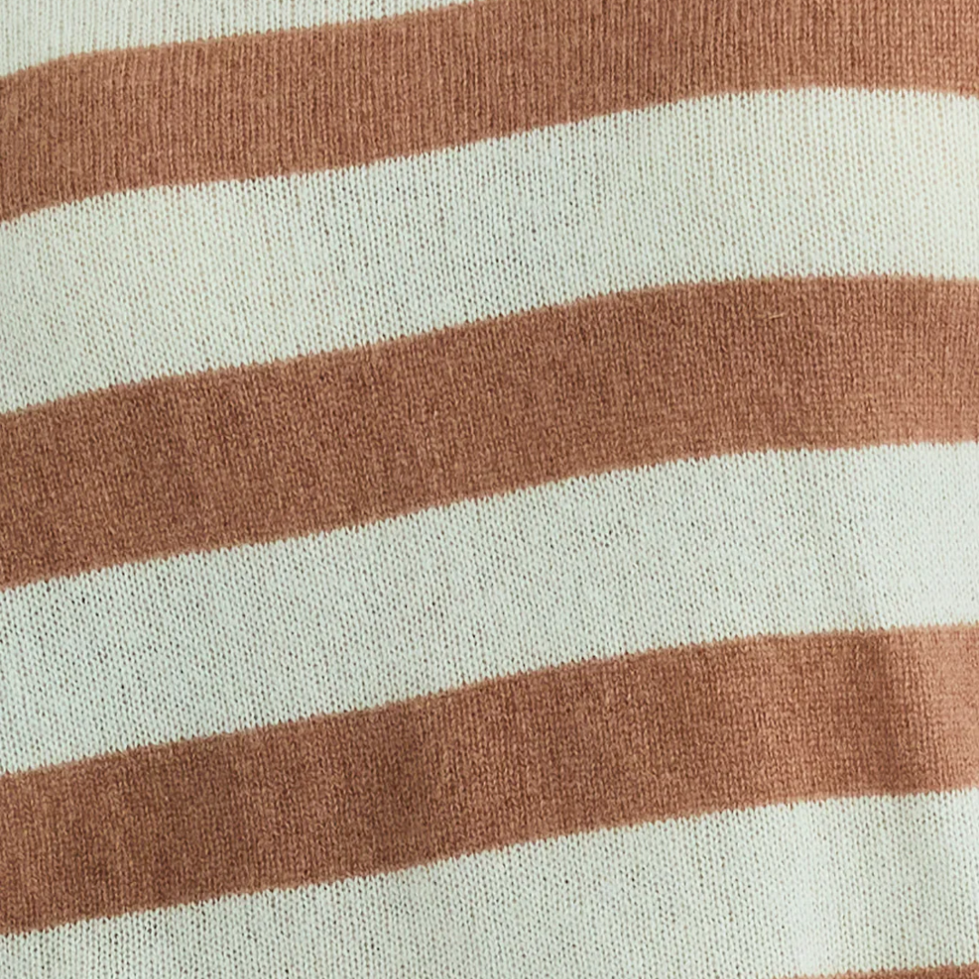 Sloane Cashmere Boxy Pullover in Bermuda Stripe