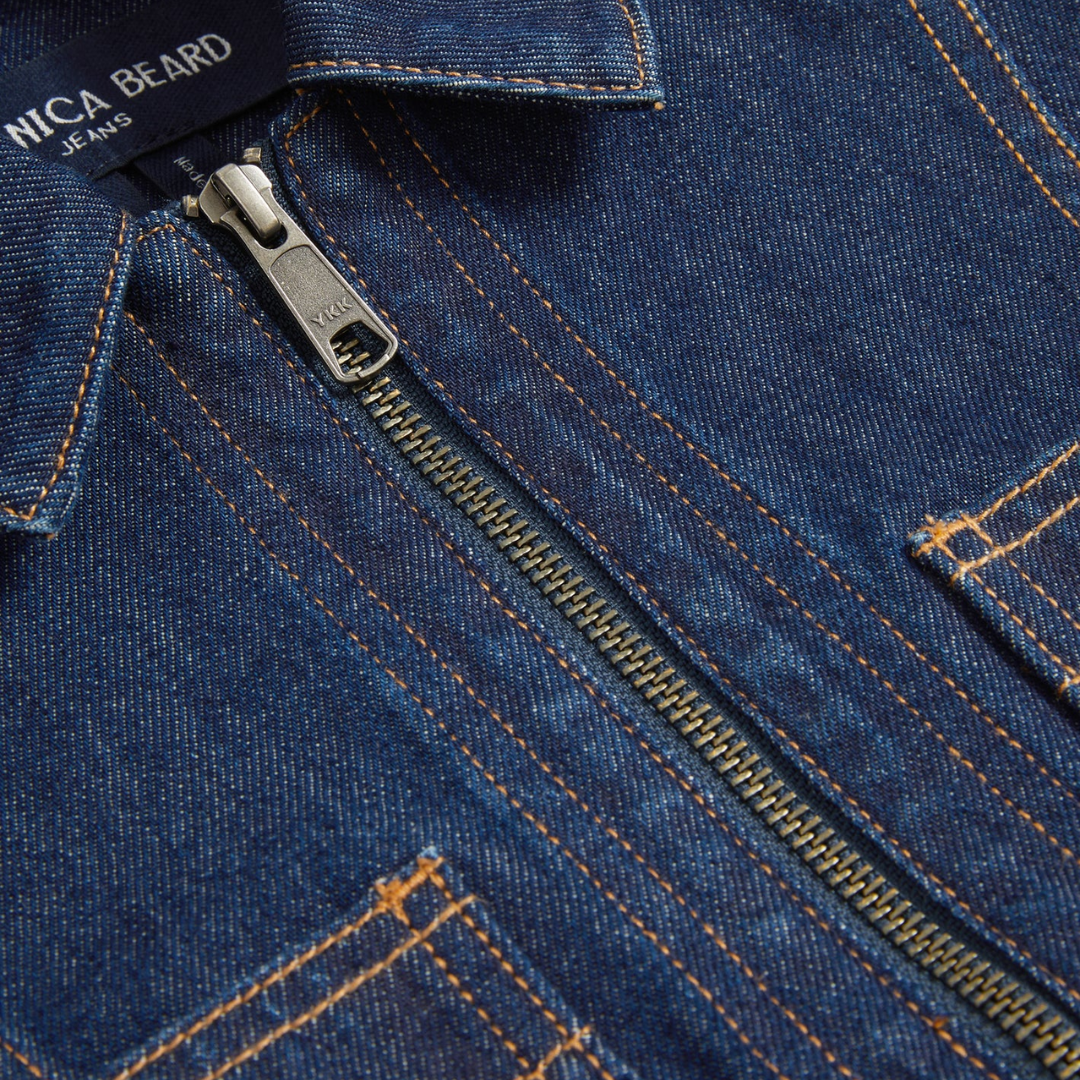 Patty Cropped Denim Jacket in Indigo Rinse