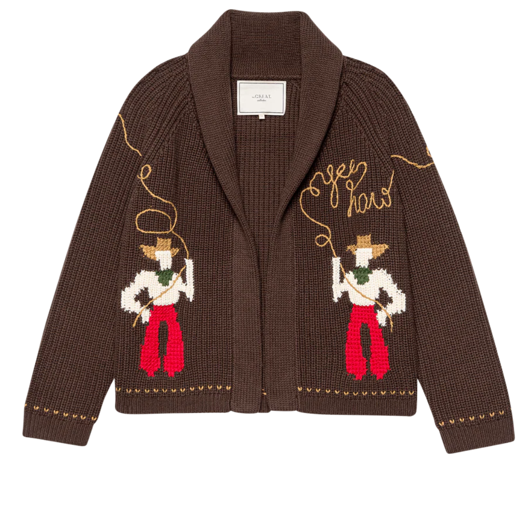 Lasso Lodge Cardigan in Umber