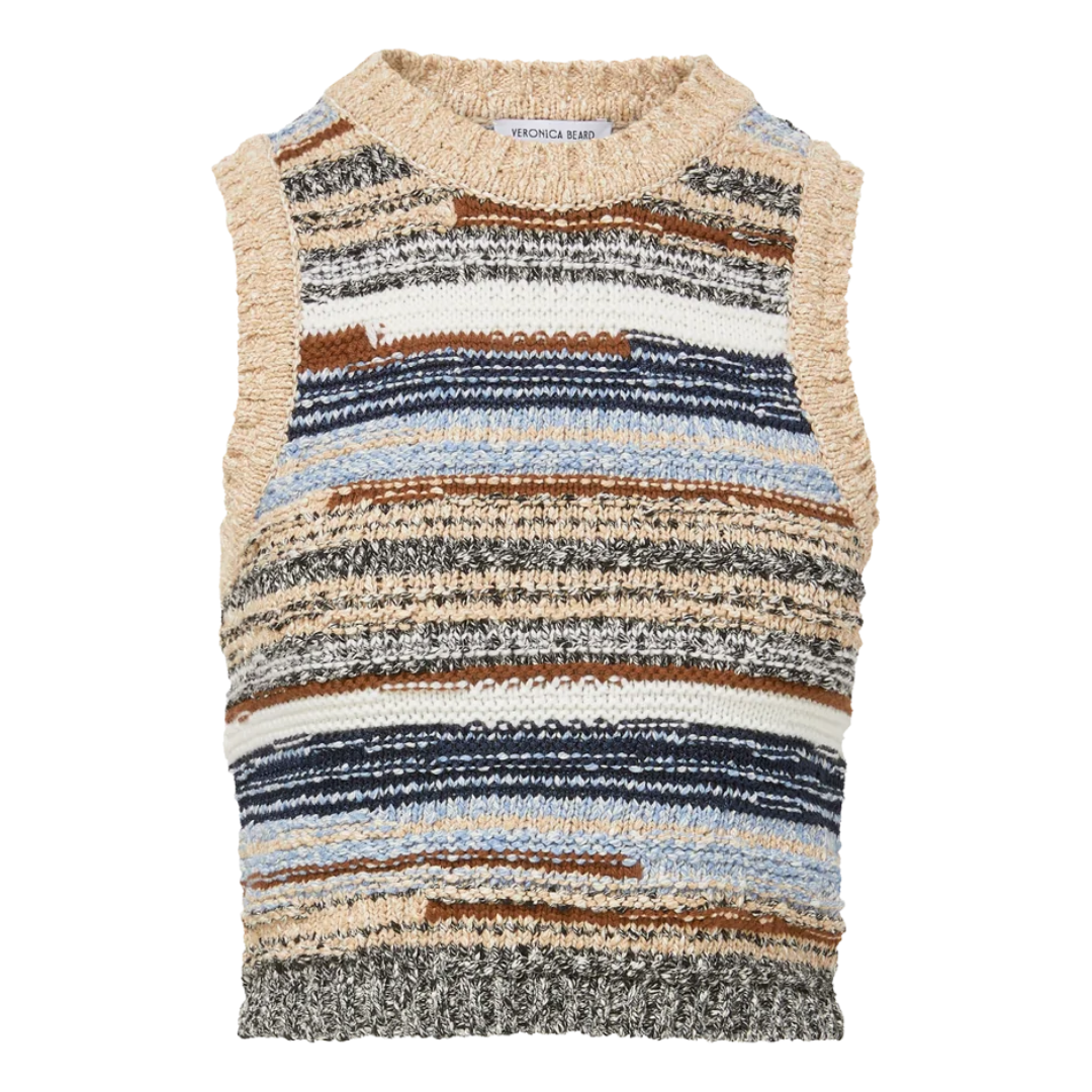 Jerrel Knit Cropped Tank in Whisky Multi