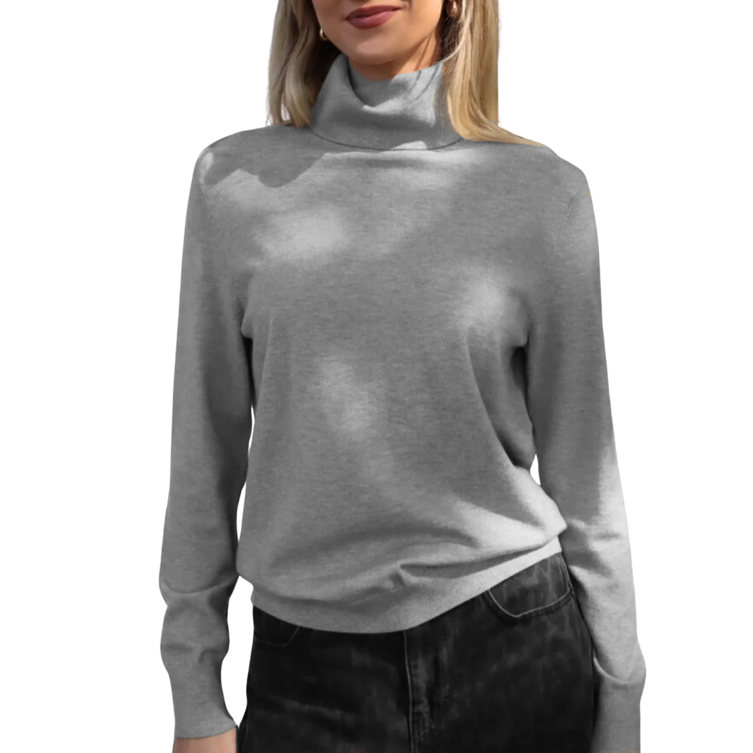 Otis Turtleneck in Heather Grey