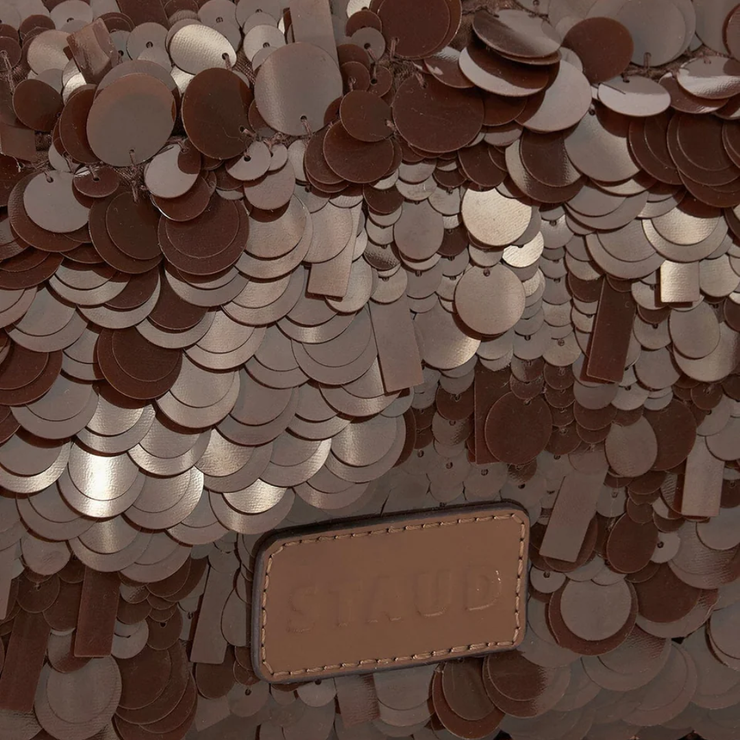 Timmy Convertible Shoulder Bag in Cacao Sequins