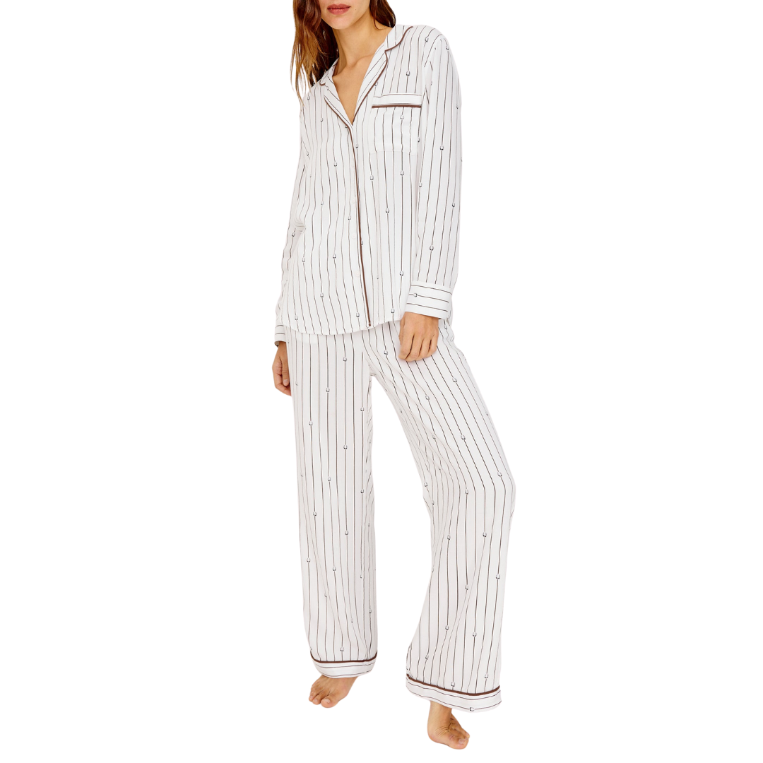 Luna Pajama Set in Striped Lucky Horseshoes