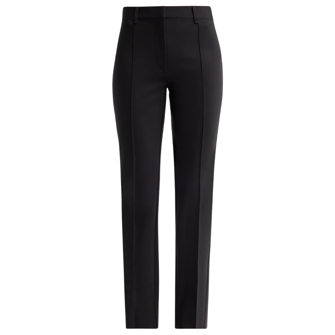 Sutton Ponte Mid Rise Cigarette Pants in Black