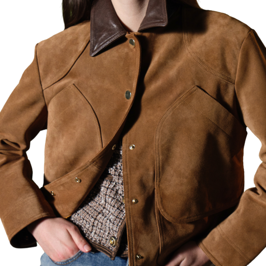 Walters Cropped Barn Jacket in Whisky