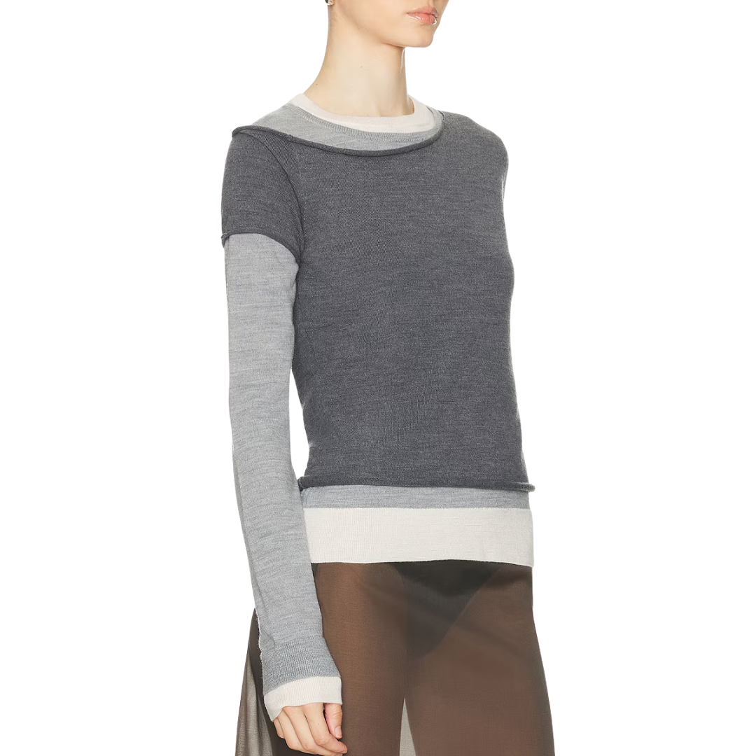 Sera Sweater in Heather Grey Multi