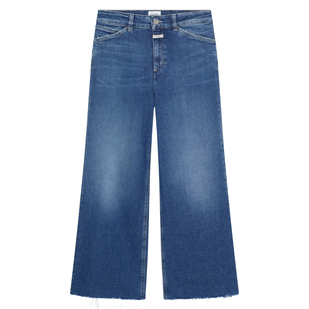 Wera Wide Jeans in Mid Blue