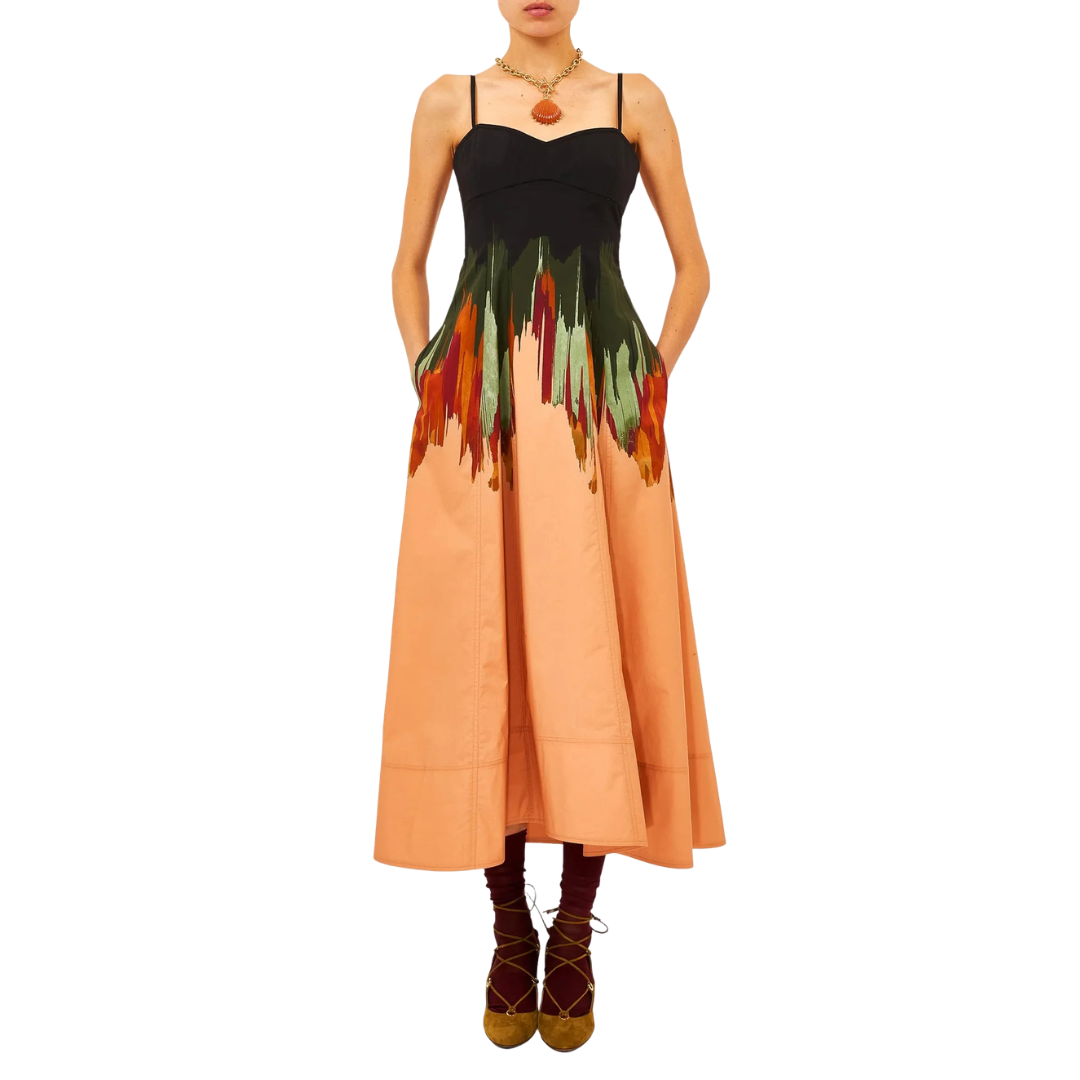 Fiora Cami Cotton Dress in Agate