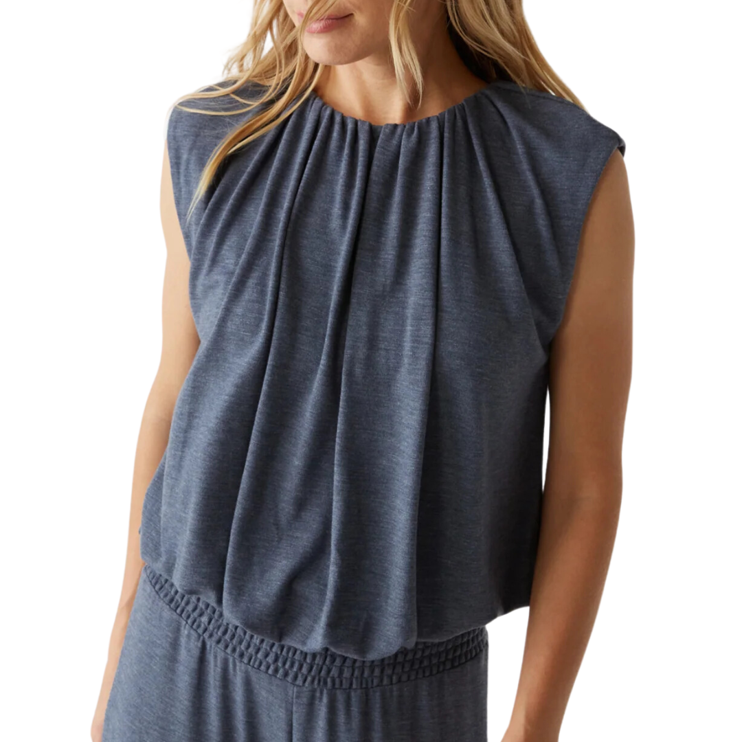 Cindy Bubble Top in Heather Nocturnal