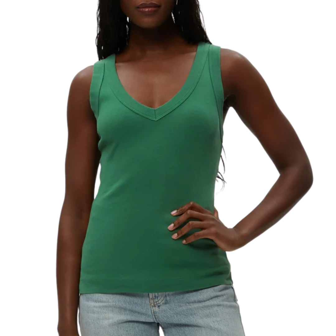 Maya V-Neck Tank in Palm