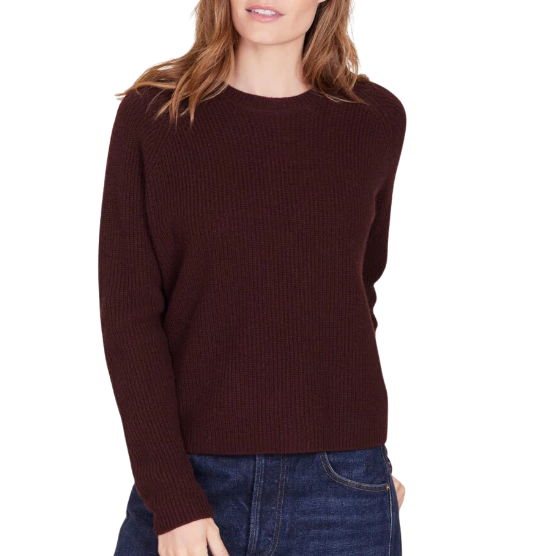 Galen Fisherman Crewneck in Currant