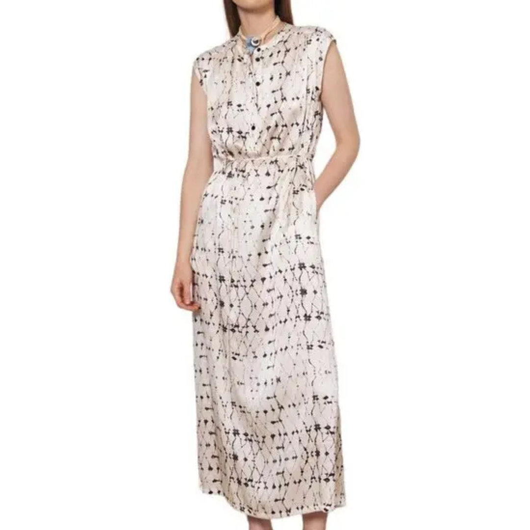 Zaire Midi Dress in Cream