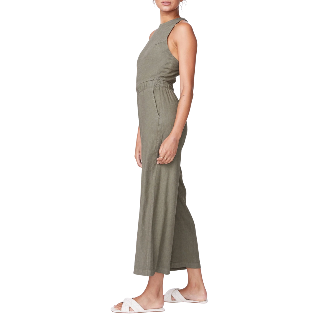 Linen Racer Jumpsuit