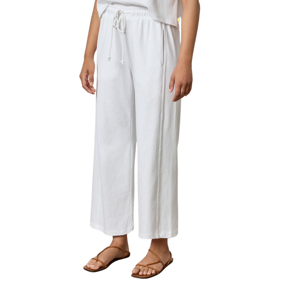 Seamed Wide Leg Pant in White