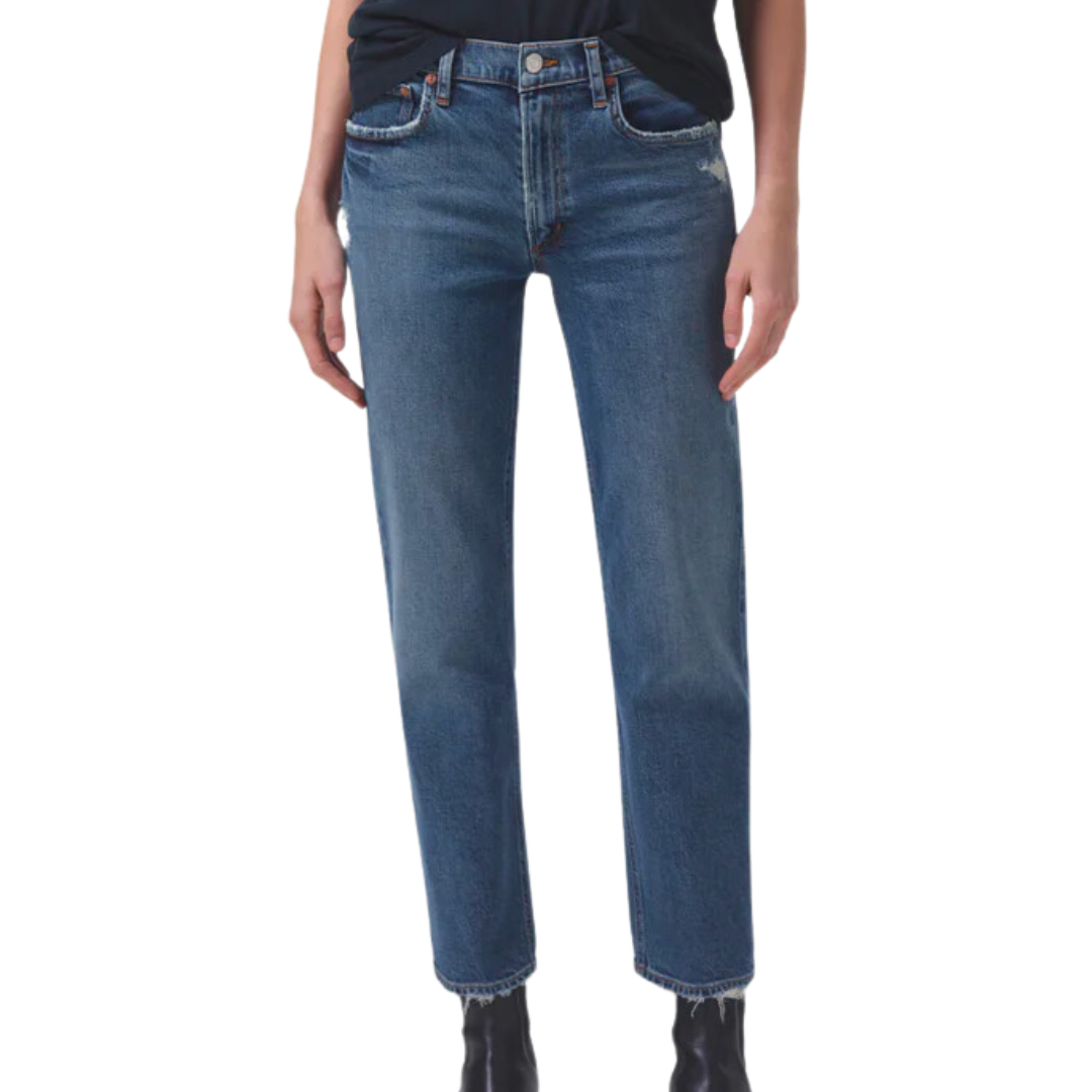Kye Mid Rise Straight Crop in Notion