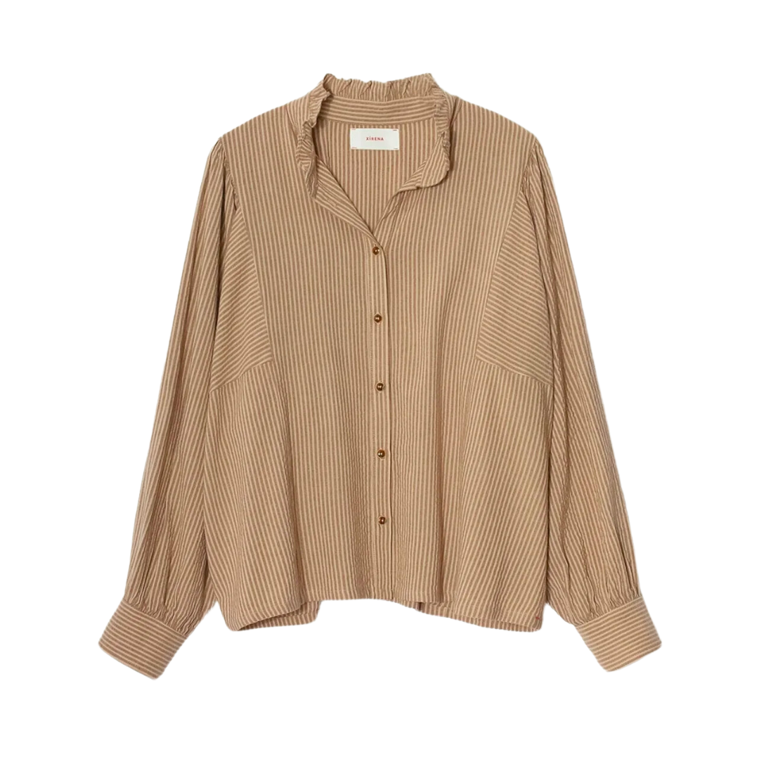 Serafina Shirt in Fawn Stripe