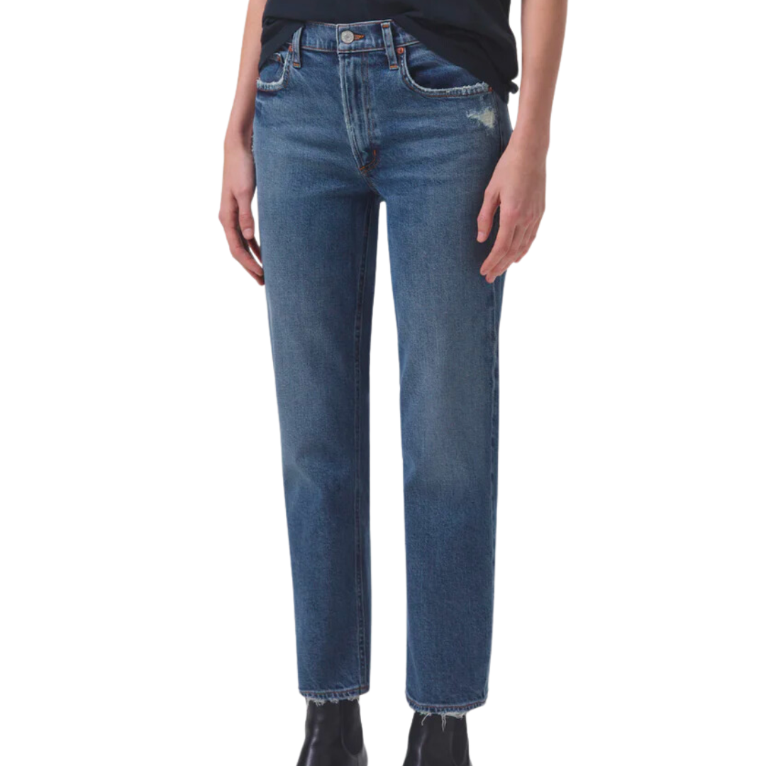 Kye Mid Rise Straight Crop in Notion