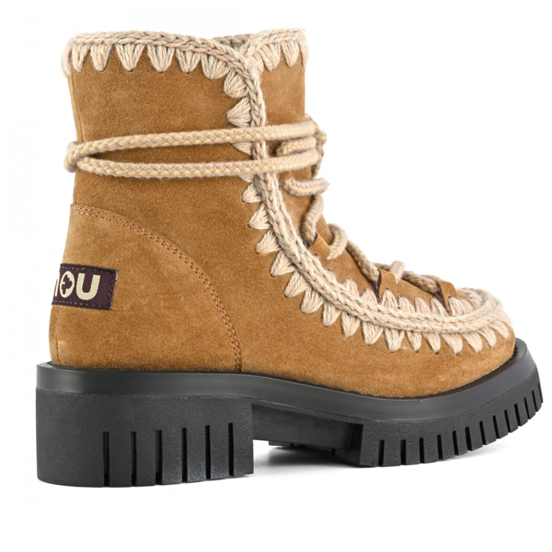 Eskimo Combat Lace Up Boot in Cognac