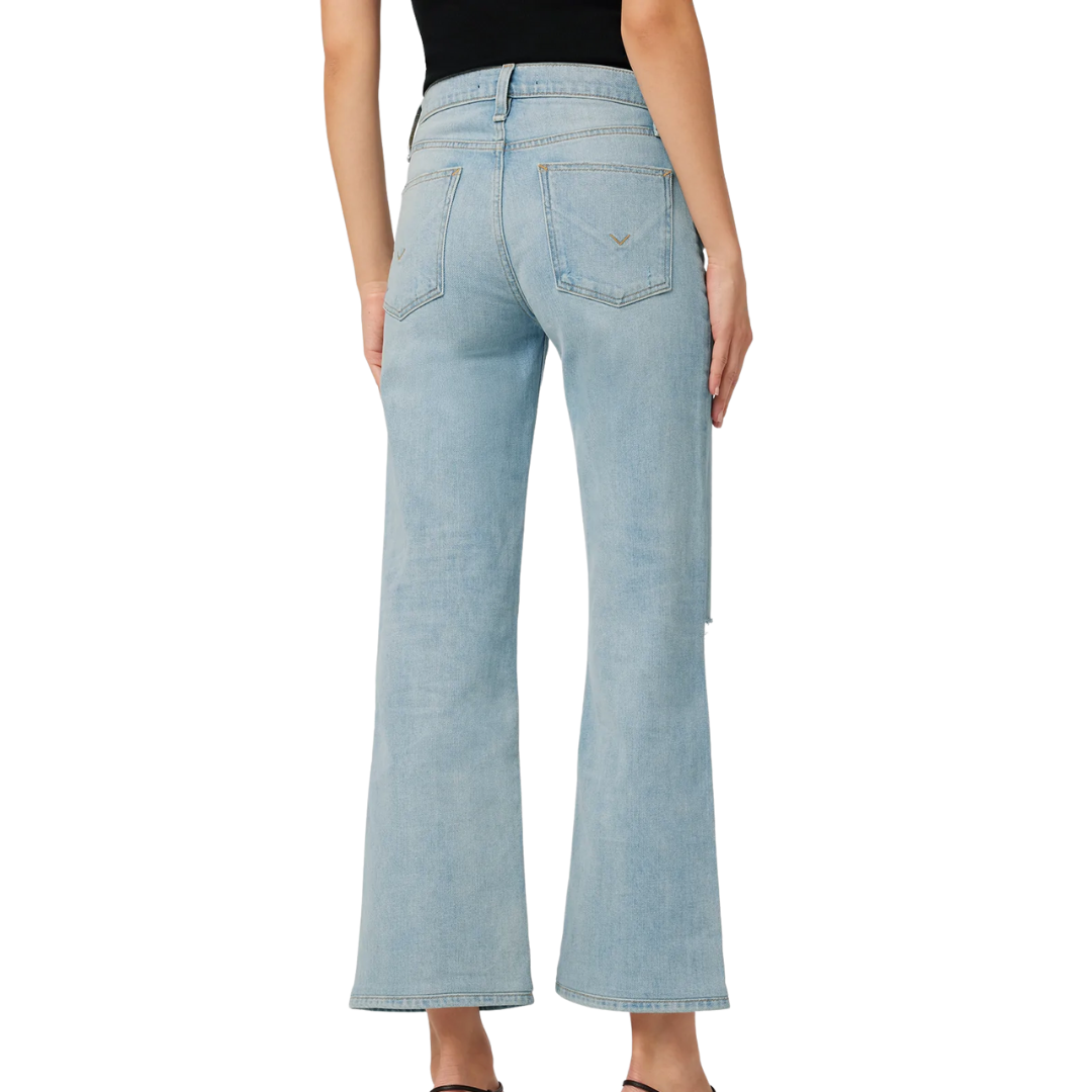 Rosie High-Rise Wide Leg Ankle Jean in Memory