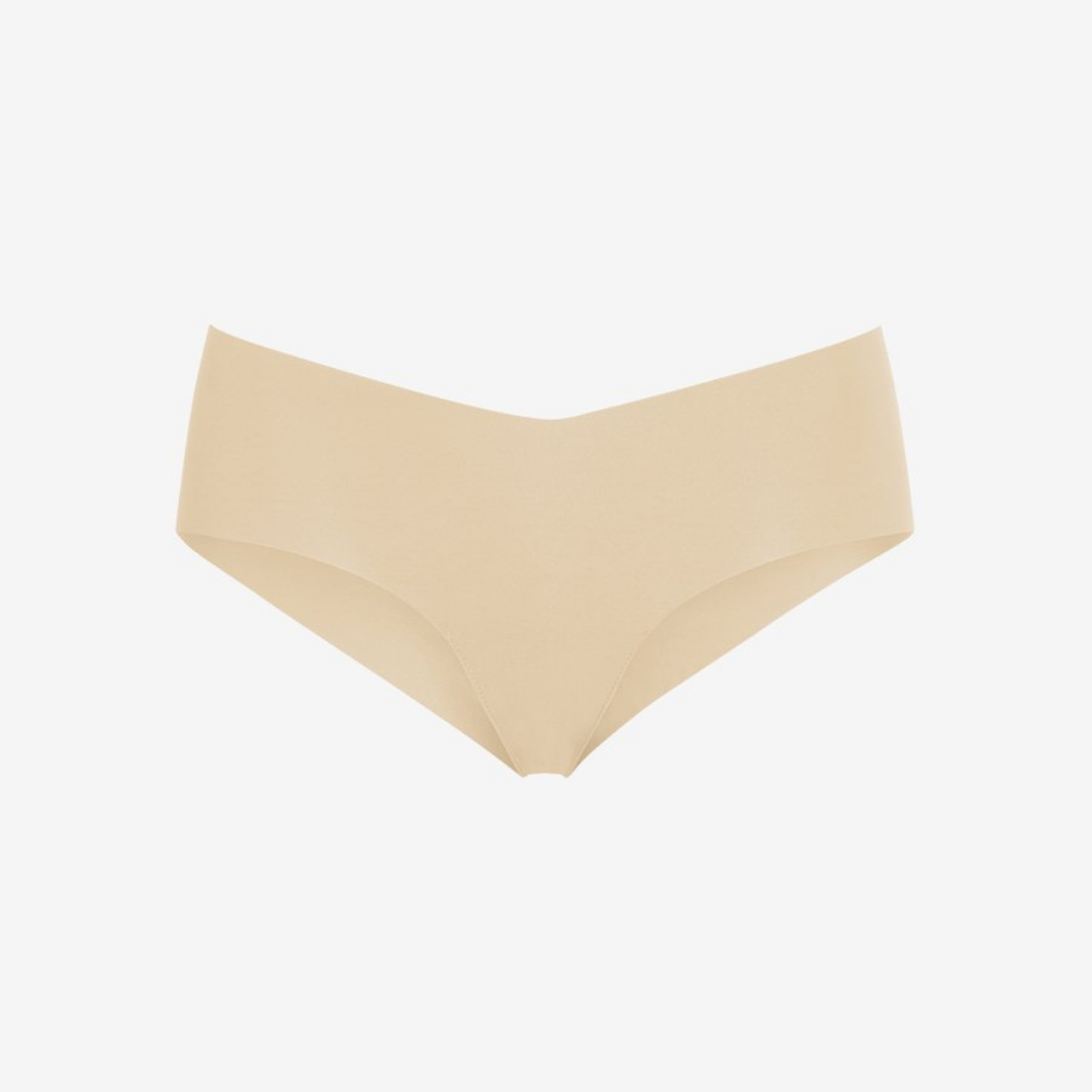 Classic Solid Girl Short Panties in Beige