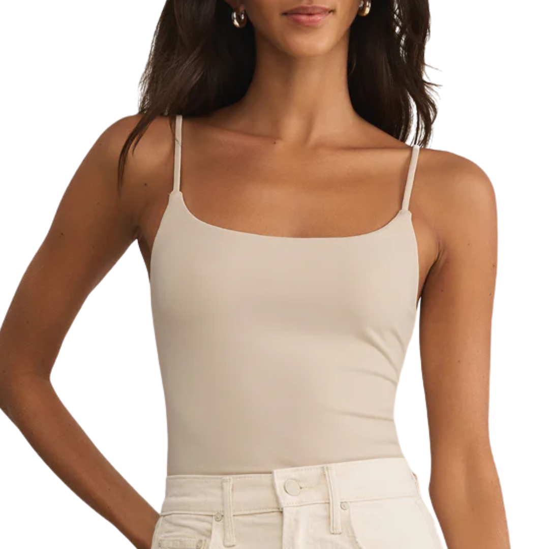 Luxe Smooth Jersey Bodysuit in Sandshell
